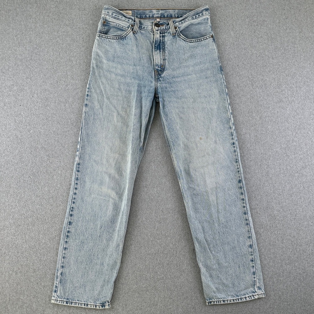 Levi Jeans Womens 27 Blue Premium Straight Leg Denim Light Wash Dad Jean